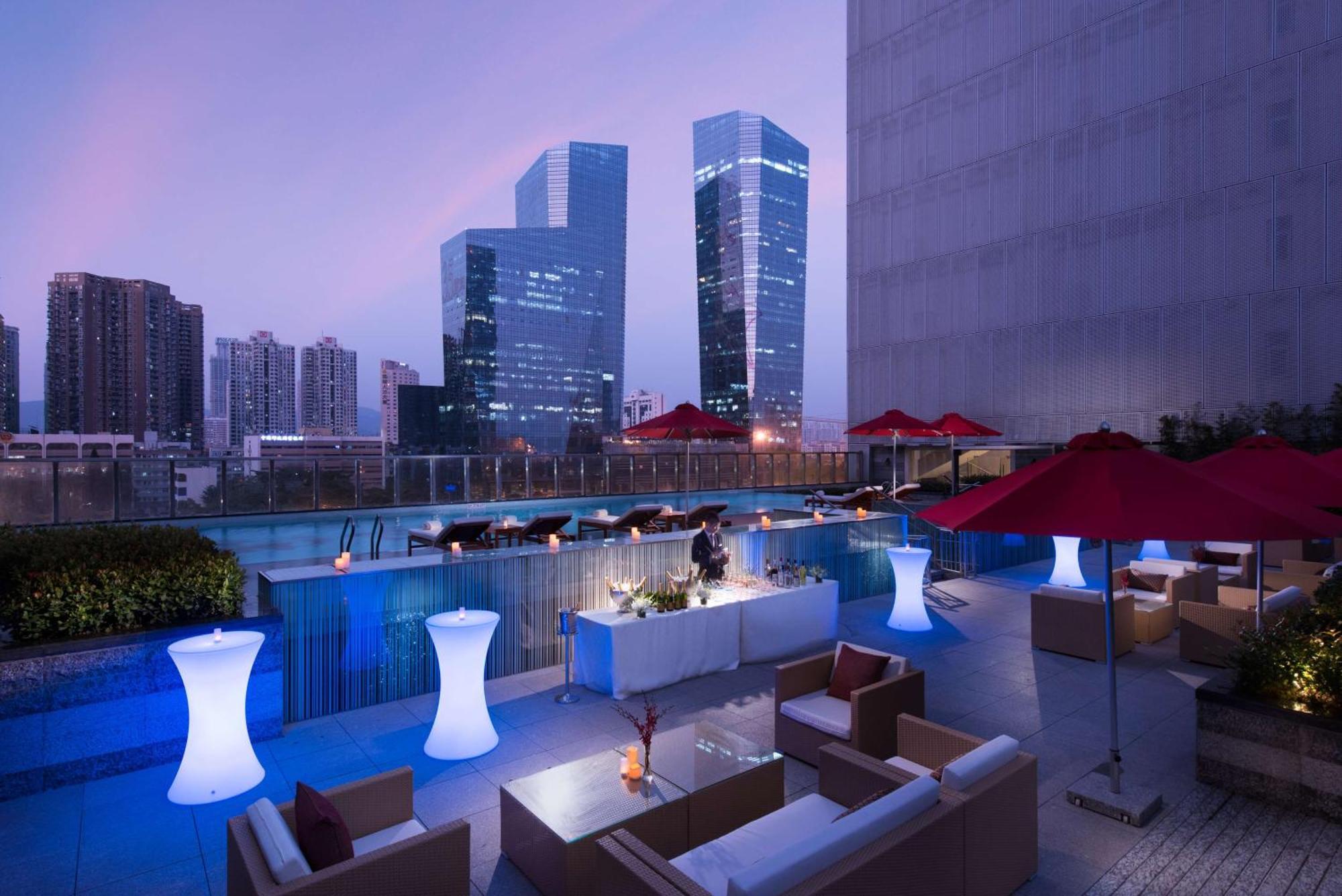 Hilton Shenzhen Futian, Metro Station At Hotel Front Door, Close To Futian Convention & Exhibition Center Dış mekan fotoğraf