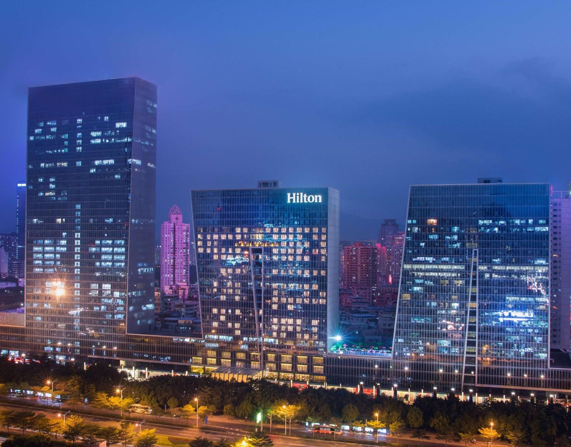 Hilton Shenzhen Futian, Metro Station At Hotel Front Door, Close To Futian Convention & Exhibition Center Dış mekan fotoğraf