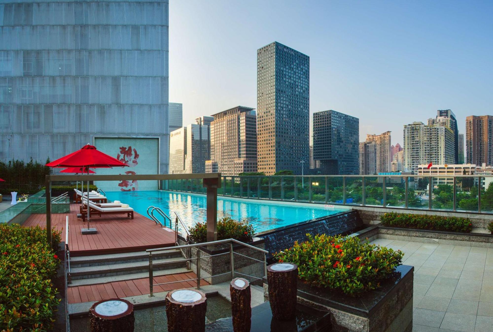 Hilton Shenzhen Futian, Metro Station At Hotel Front Door, Close To Futian Convention & Exhibition Center Dış mekan fotoğraf